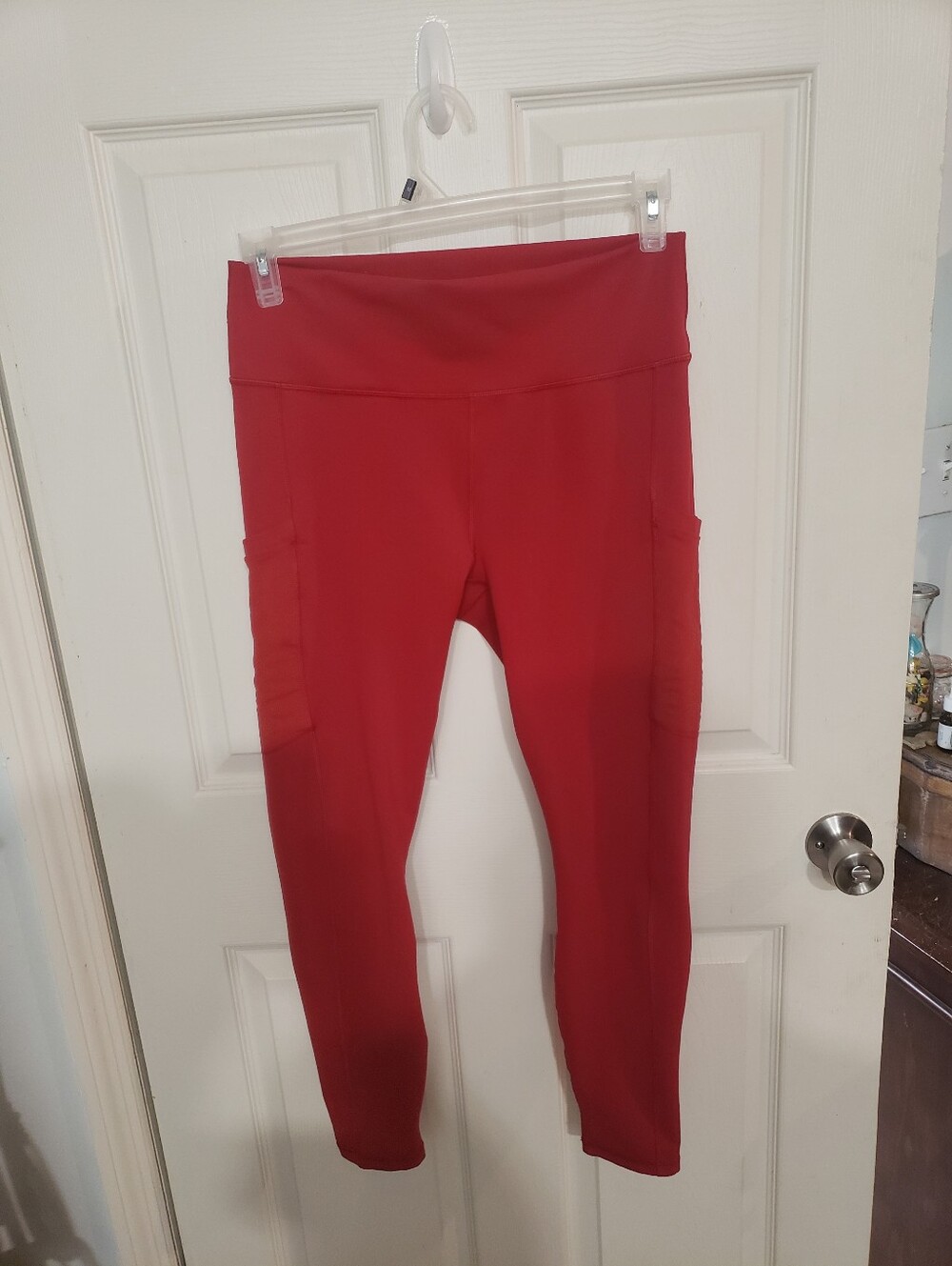 Fabletics Red High-Waist Pocket Leggings